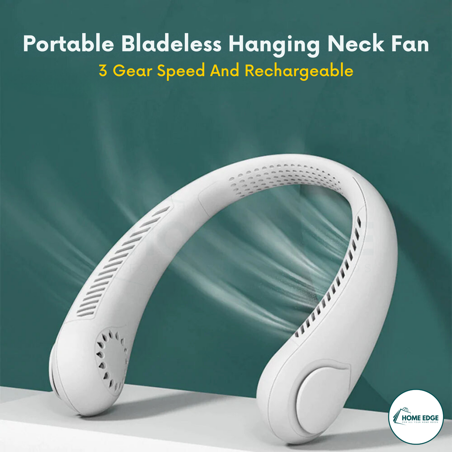 Portable Bladeless Rechargeable Hanging Neck Fan - (IMPORTED)