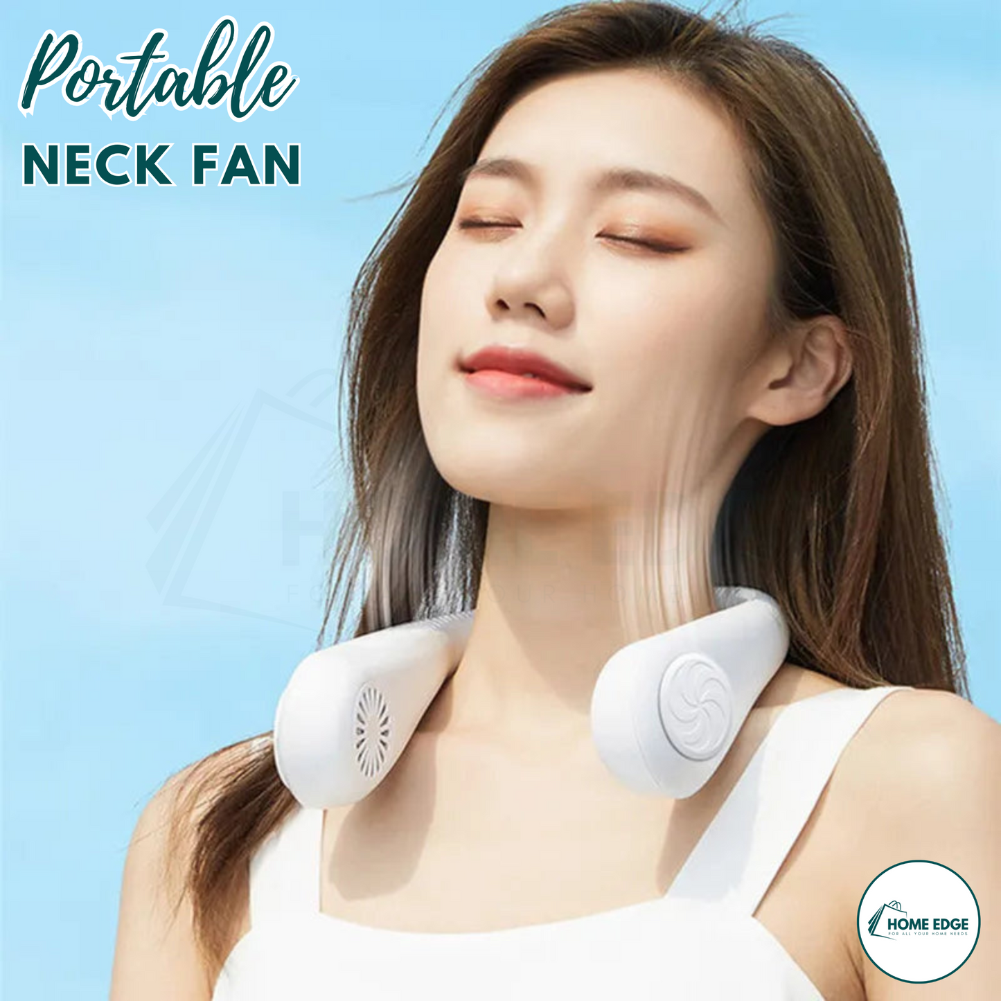 Portable Bladeless Rechargeable Hanging Neck Fan - (IMPORTED)