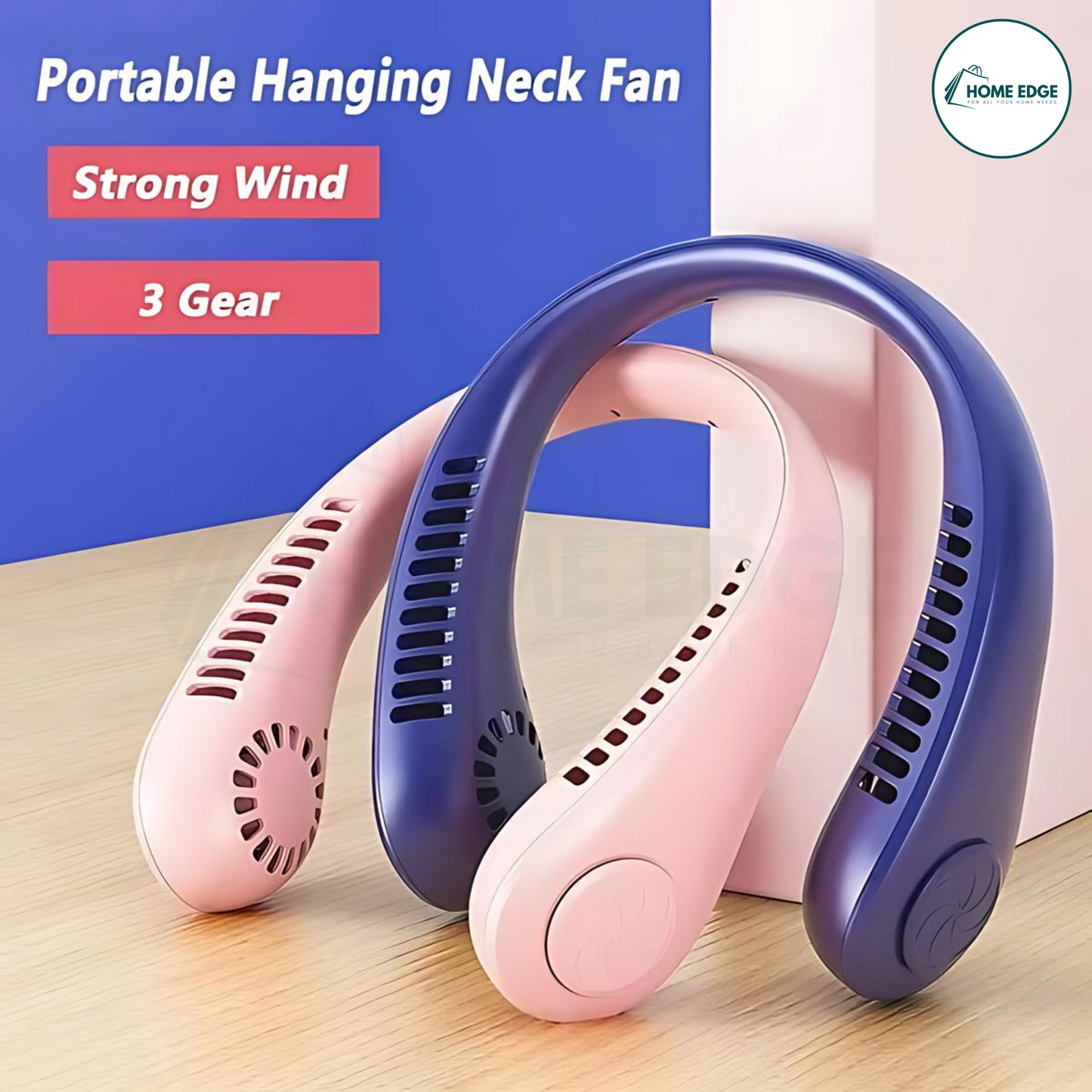 Portable Bladeless Rechargeable Hanging Neck Fan - (IMPORTED)