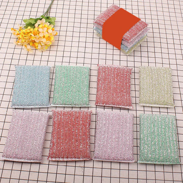 3pcs Wiper Reusable Dish Cloth Kitchen Sponge Scrub