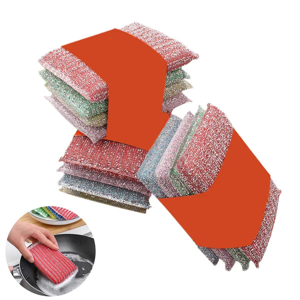 3pcs Wiper Reusable Dish Cloth Kitchen Sponge Scrub