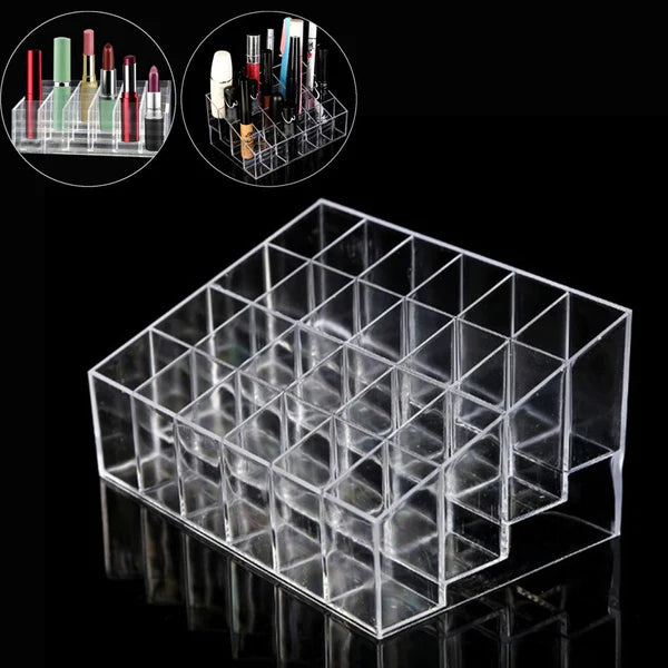 24 Grid Acrylic Lipstick/Cosmetic Organizer - (HIGH Quality)