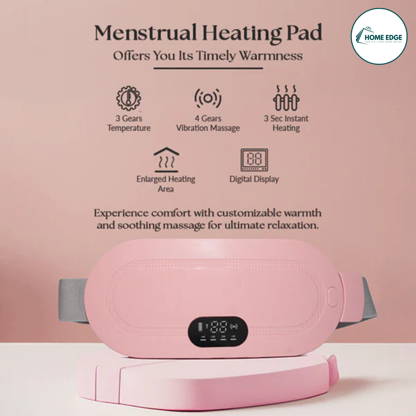 Period Cramp & Pain Relief Heating & Massager Belt