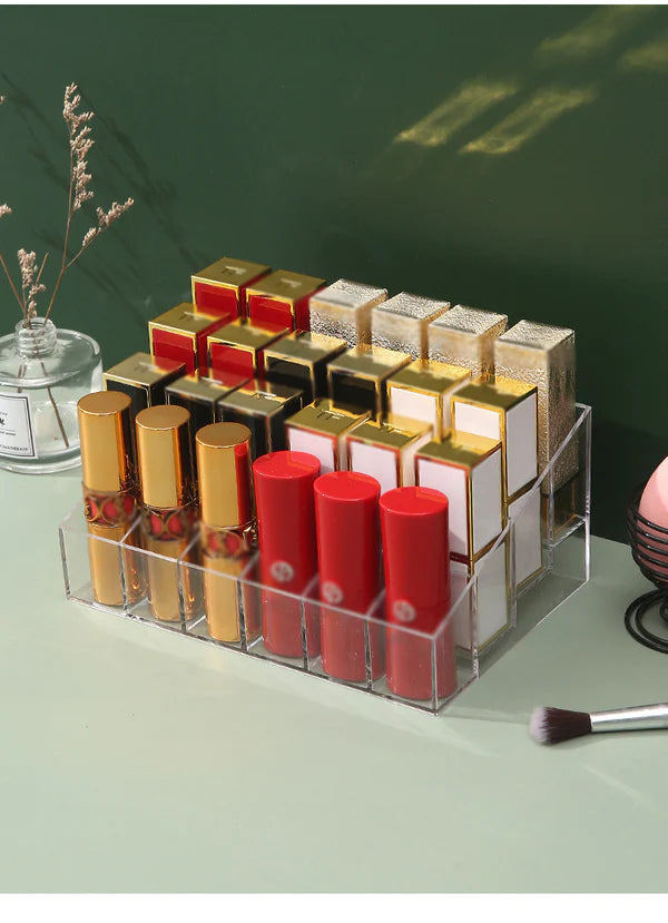 24 Grid Acrylic Lipstick/Cosmetic Organizer - (HIGH Quality)