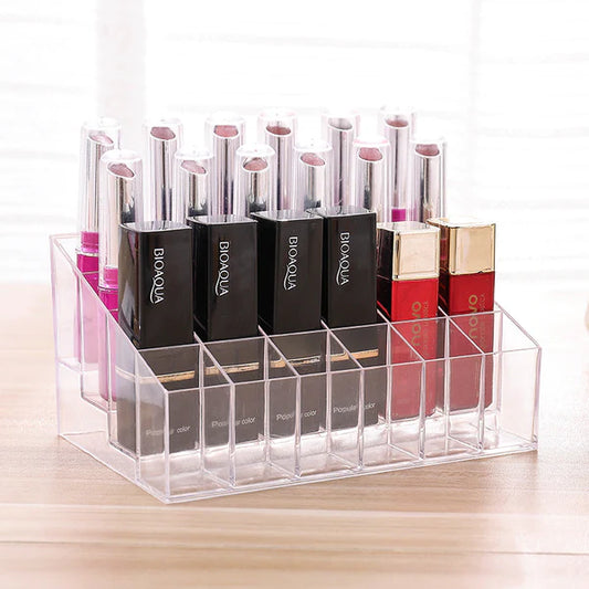 24 Grid Acrylic Lipstick/Cosmetic Organizer - (HIGH Quality)