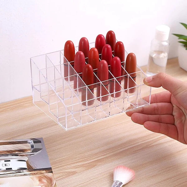 24 Grid Acrylic Lipstick/Cosmetic Organizer - (HIGH Quality)