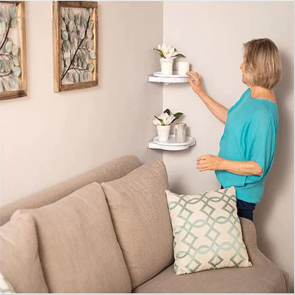 Wall Hanging Corner Shelf Rotating 360 Degree